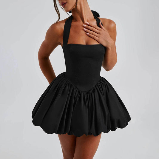 Hirigin Women's Sleeveless Puff Bubble Dress - Backless Summer Style - Buy Center US