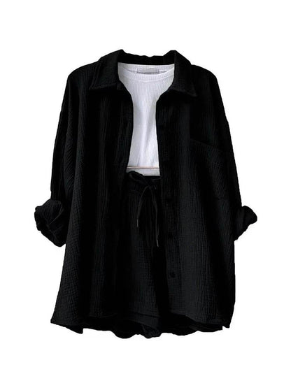 DANXRUHA Women's Muslin Suit Short Set - Casual Spring Outfit - Buy Center US