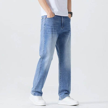 Men's Summer Jeans - Casual Straight Trousers, Lightweight & Breathable - Buy Center US