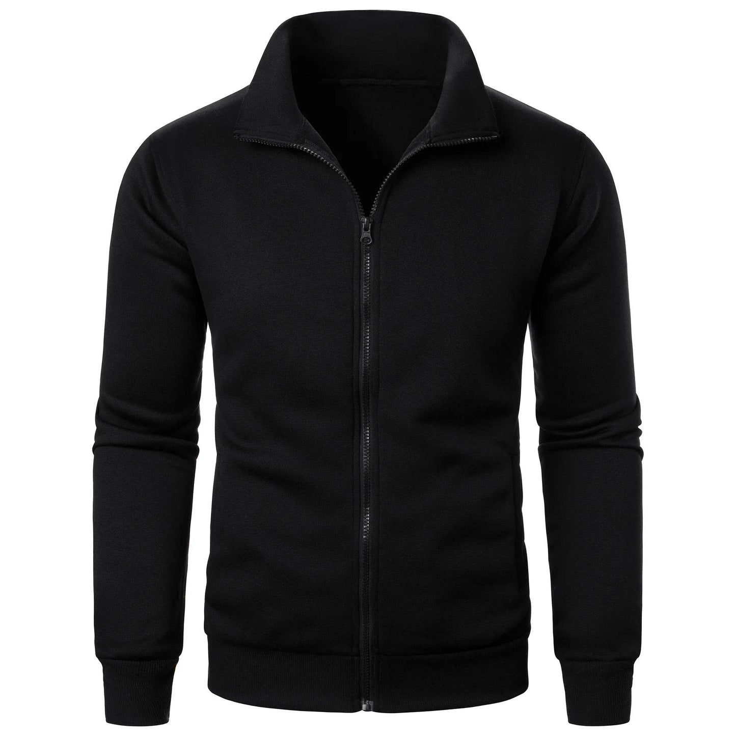 Men's Casual Zipper Hoodie - Solid Color Cardigan for Autumn Style - Buy Center US