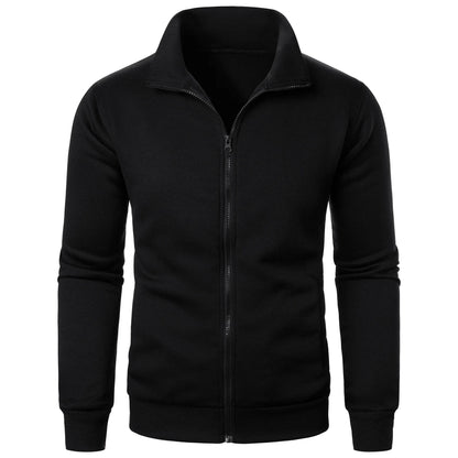 Men's Casual Zipper Hoodie - Solid Color Cardigan for Autumn Style - Buy Center US
