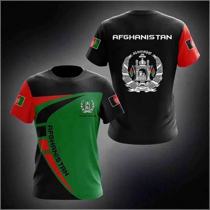2025 Afghanistan Flag T-shirt - Men's Casual 3D Round Neck Design - Buy Center US