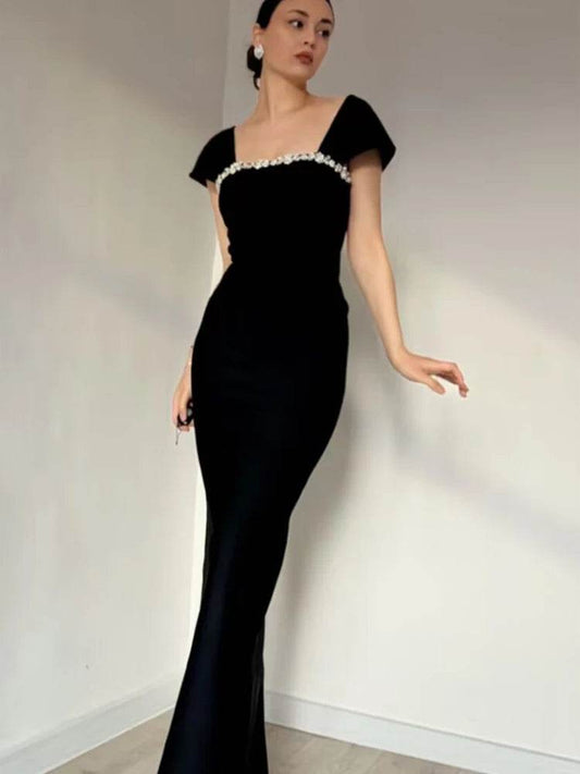 Hashupha Women's Diamond Bandage Maxi Dress - Square Neck, Floor Length - Buy Center US