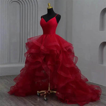 Customized Quinceanera Dress - Ruffles, V-Neck & Spaghetti Straps - Buy Center US