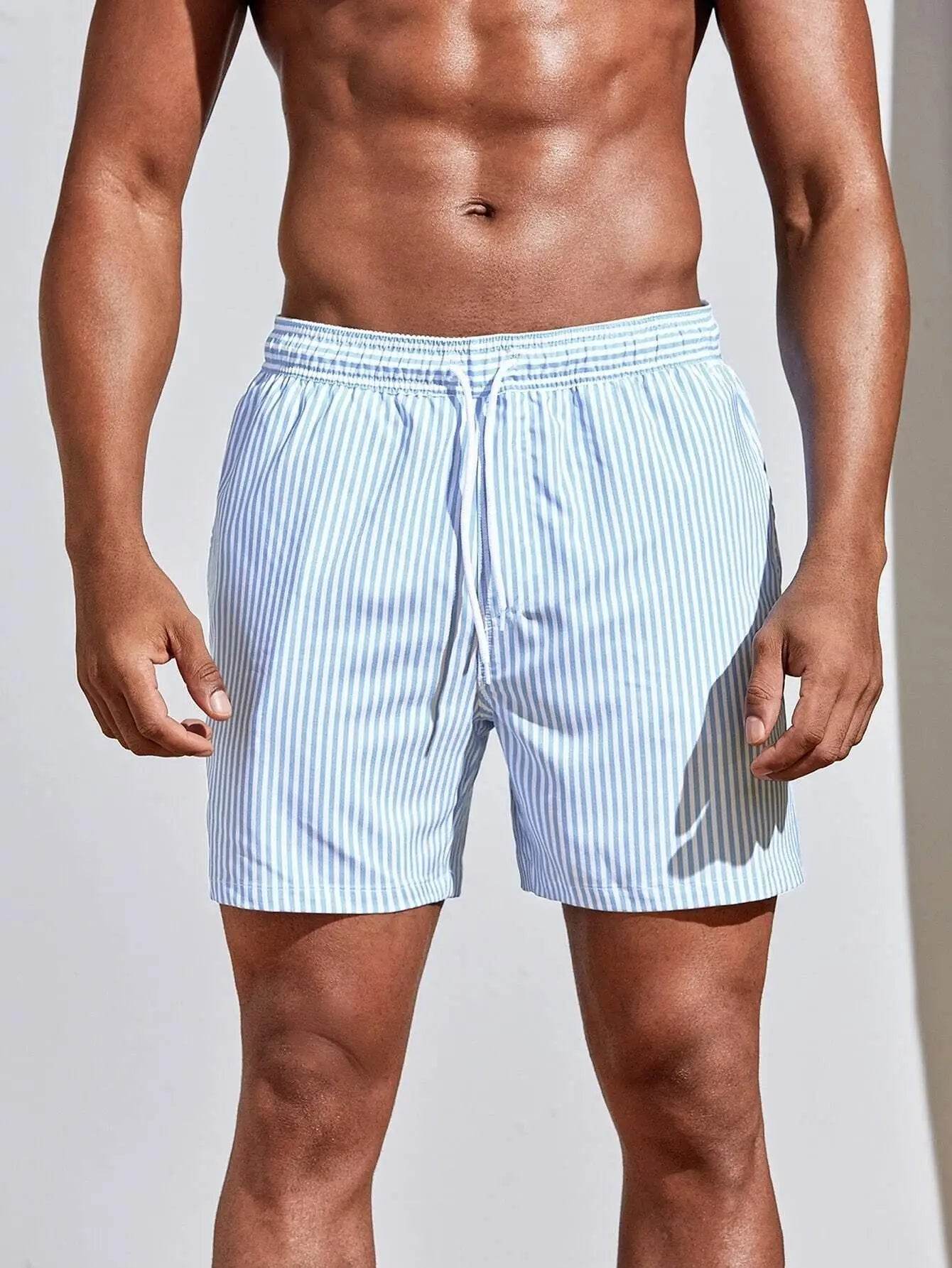 Summer Men's Sports Shorts - 3D Line Splicing, Breathable Polyester - Buy Center US