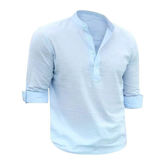 King Billion Men's Casual Shirt - Soft Cotton Linen, Long Sleeve Blouse - Buy Center US