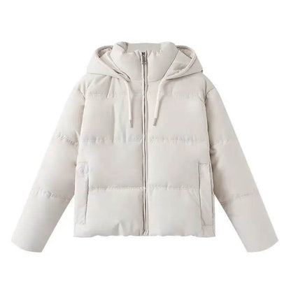 Women's Hooded Zipper Down Jacket - Warm, Stylish & Thick Winter Coat - Buy Center US