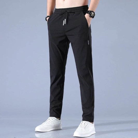 Ice Silk Men's Business Casual Pants - Lightweight, Breathable Summer Style - Buy Center US