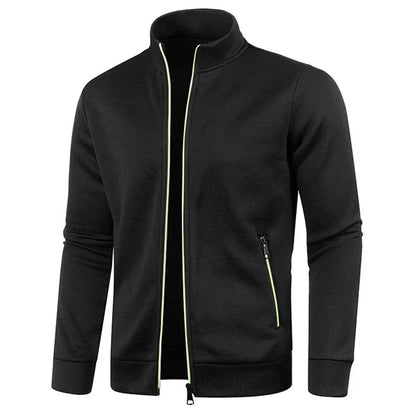 Men's Casual Thicken Jacket - Zipper Stand Collar Slim Fit Outerwear - Buy Center US