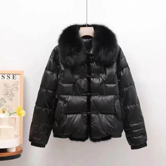 Vintage White Duck Down Parka - Women's Warm Puffer Coat 2024 - Buy Center US