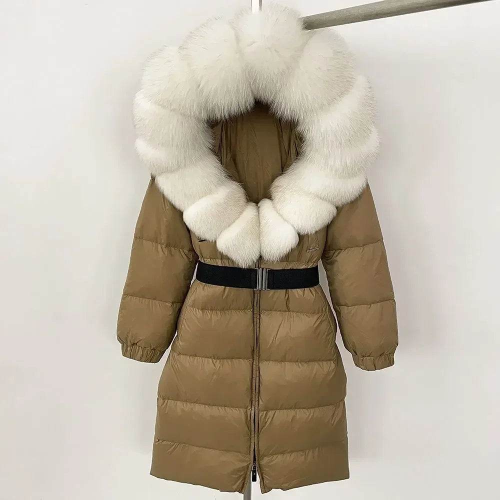 Women's Thick Warm Winter Jacket - 90% Duck Down & Fox Fur Collar - Buy Center US