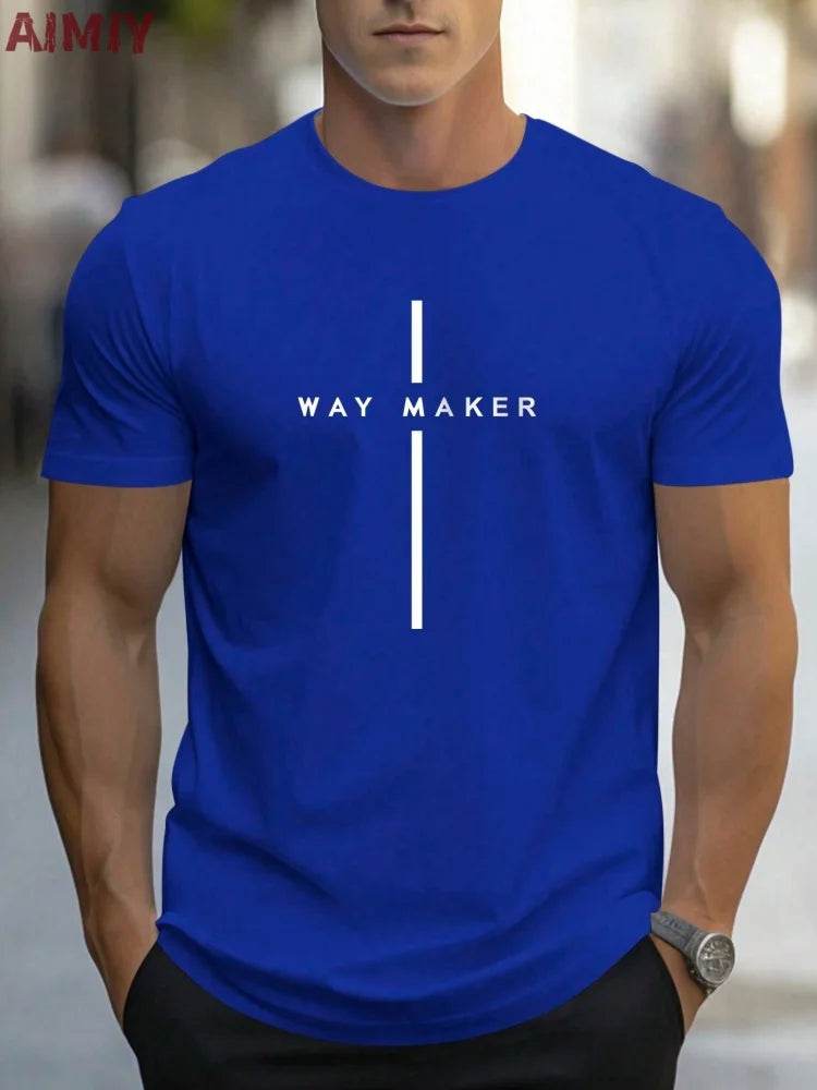 Men's Slim Fit T-Shirt - Breathable Round Neck Casual Tee for Summer - Buy Center US