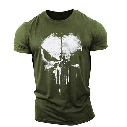 Punisher Skull Men's T-Shirt - Breathable Oversized Sport Top - Buy Center US