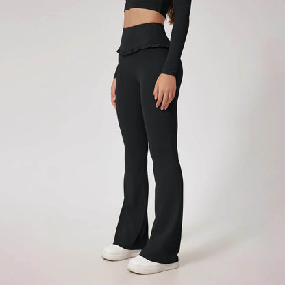 Mr.Nut Women's Workout Flare Pants - Soft, High Elastic, Breathable - Buy Center US