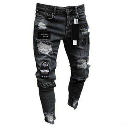 ZHANLINWU Men's Casual Ripped Jeans - Hip Hop Distressed Denim - Buy Center US