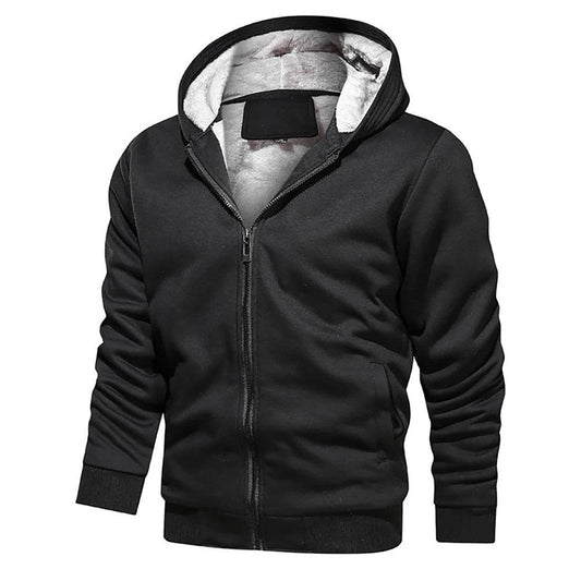 Men's Camouflage Fleece Jacket - Hooded, Thick Winter Coat for Casual Wear - Buy Center US