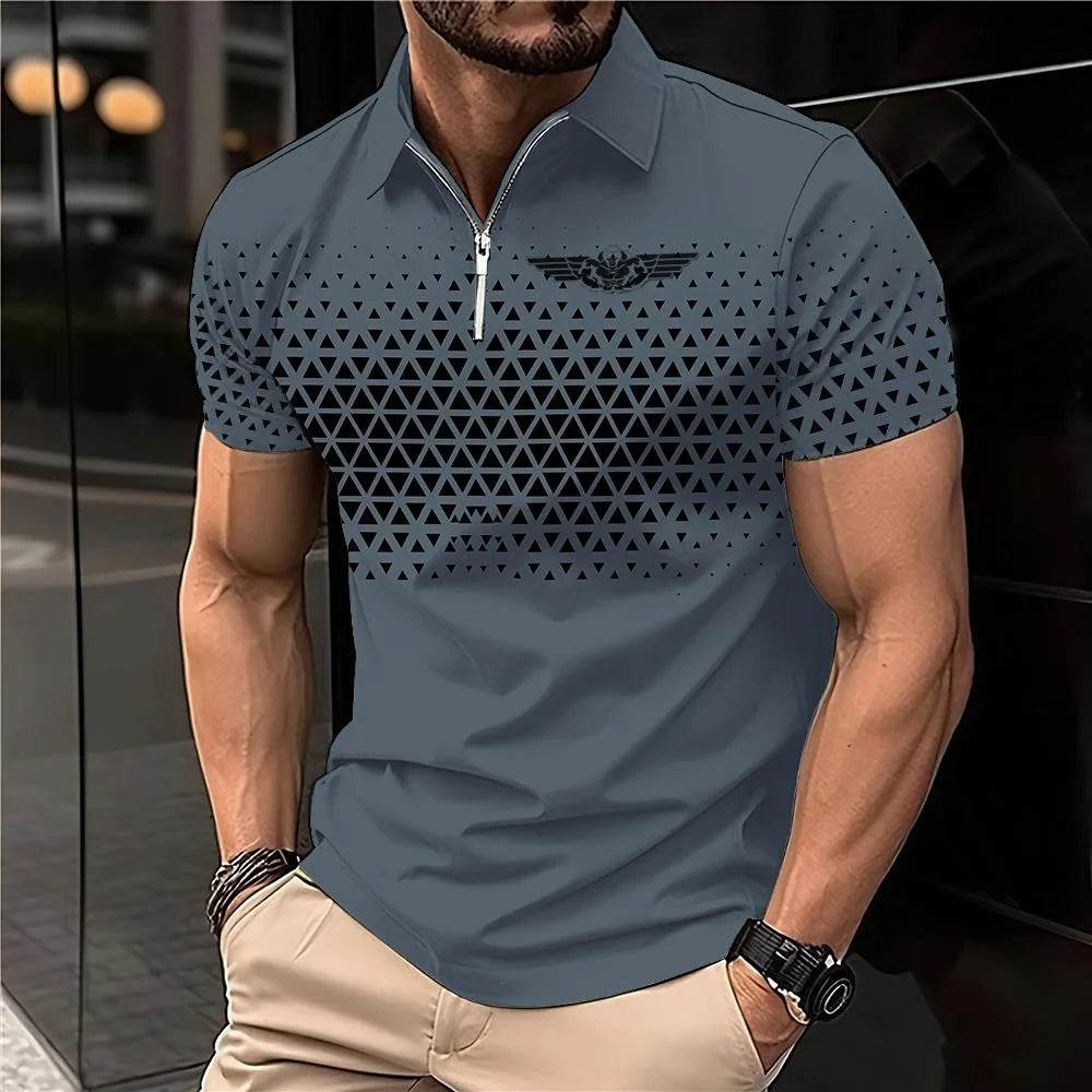 Men's Summer Casual Polo Shirt - Breathable Short-Sleeve Sport Top - Buy Center US