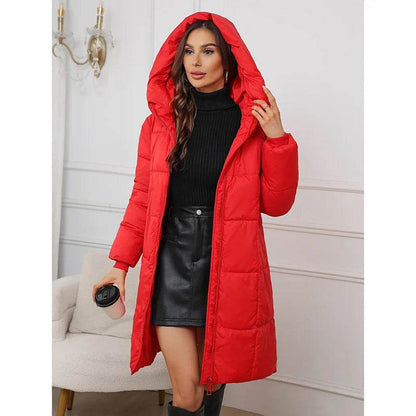 Women's Long Thick Cotton Coat - Casual Warm Parka for Autumn 2024 - Buy Center US