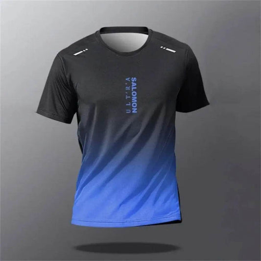 Men's Breathable Gradient Printed T-Shirt - Casual Short Sleeve for Summer - Buy Center US