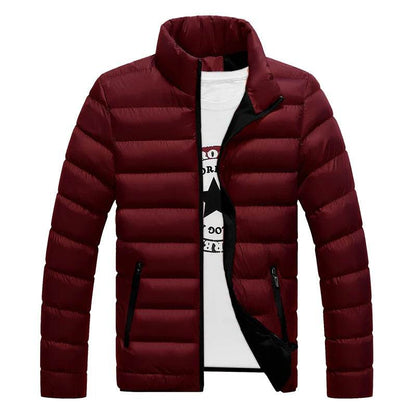 Men's Winter White Duck Down Jacket - Warm Hooded Slim Fit Puffer Coat - Buy Center US