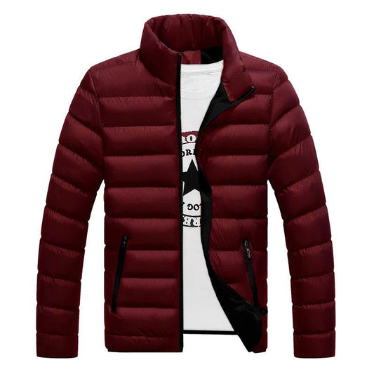 Men's Winter White Duck Down Jacket - Warm Hooded Slim Fit Puffer Coat - Buy Center US