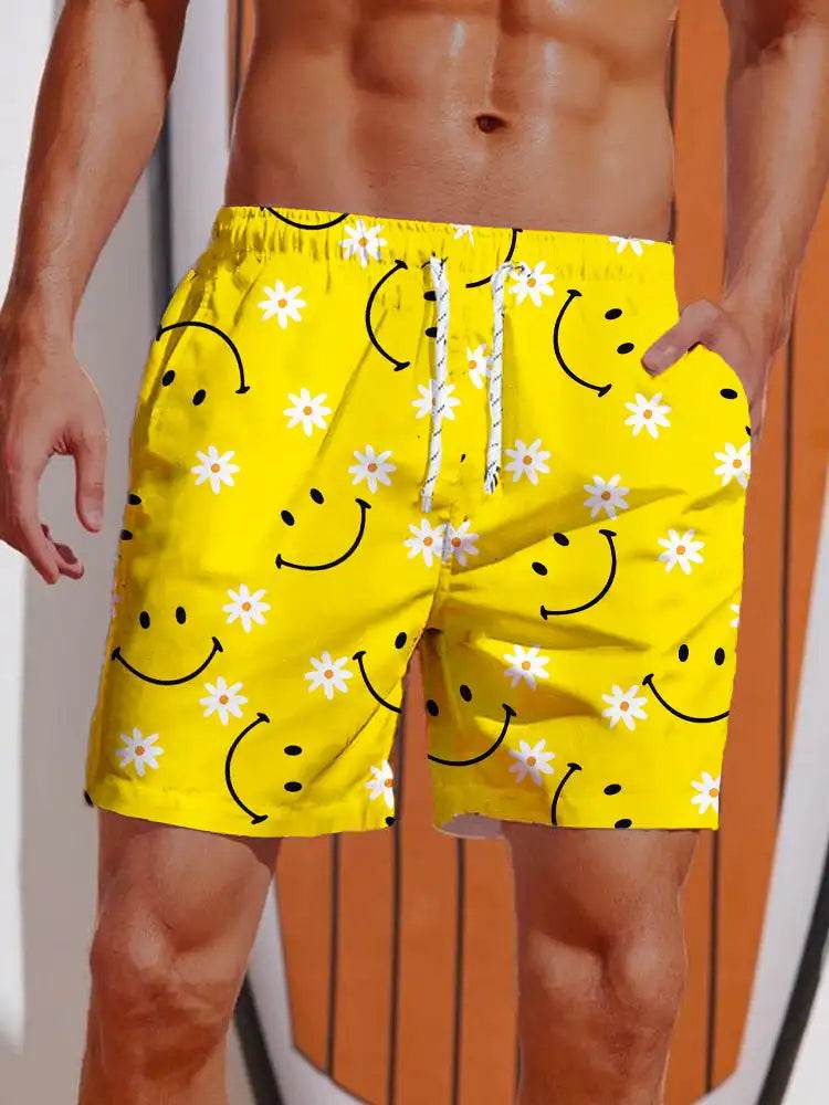 2024 Men's Hawaiian Board Shorts - Casual Swim Trunks with Drawstring - Buy Center US