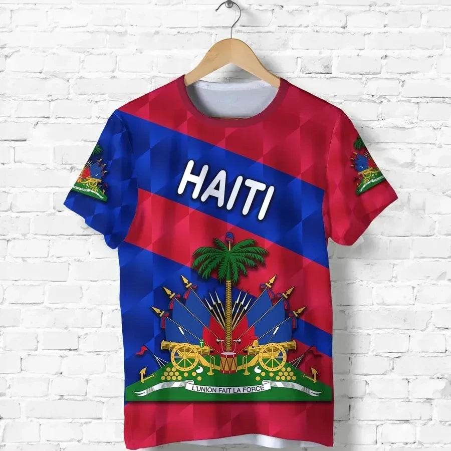 3D Printed Caribbean Sea Map T-Shirt - Quick Dry Casual Tee for Men - Buy Center US
