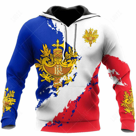 Men's 3D Print France Flag Hoodie - Casual Long Sleeve Autumn Wear - Buy Center US