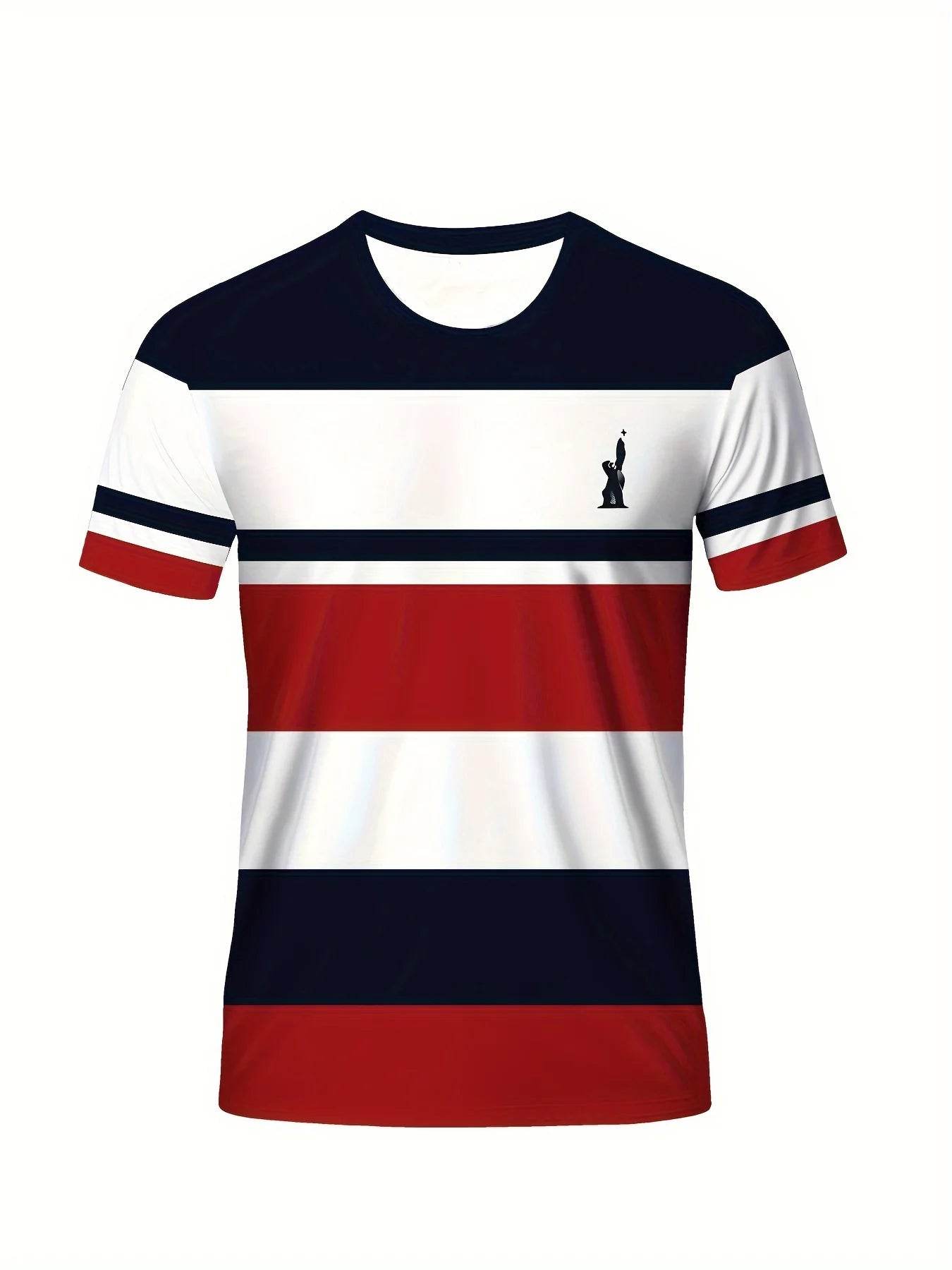 Summer Casual Men's T-Shirt - 3D Digital Print & Breathable Polyester - Buy Center US