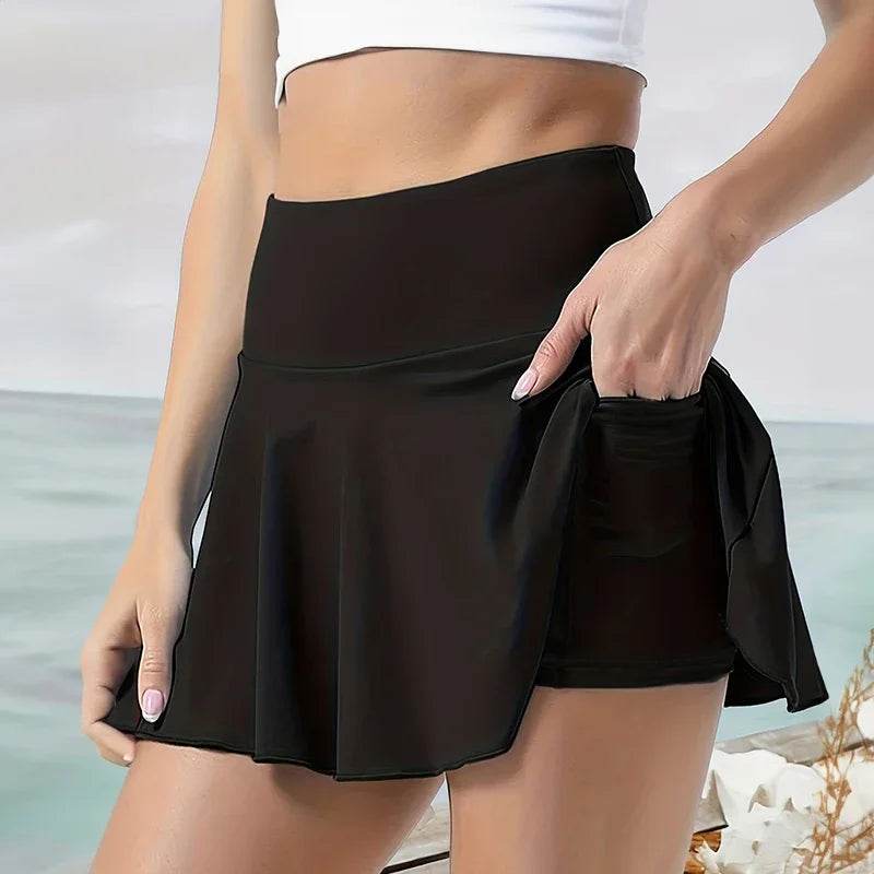 Zik Hekiy Women's Tennis Skirt with Shorts - Stretchy Summer Sporty Mini - Buy Center US
