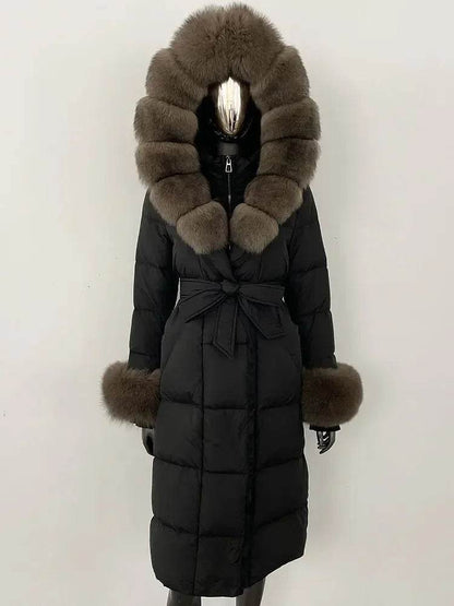 Elegant Hooded Women’s Winter Jacket - 90% Duck Down, Warm & Stylish - Buy Center US