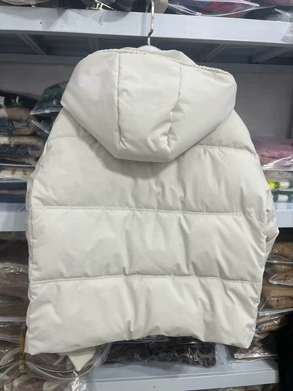 Women's Hooded Zipper Down Jacket - Warm, Stylish & Thick Winter Coat - Buy Center US