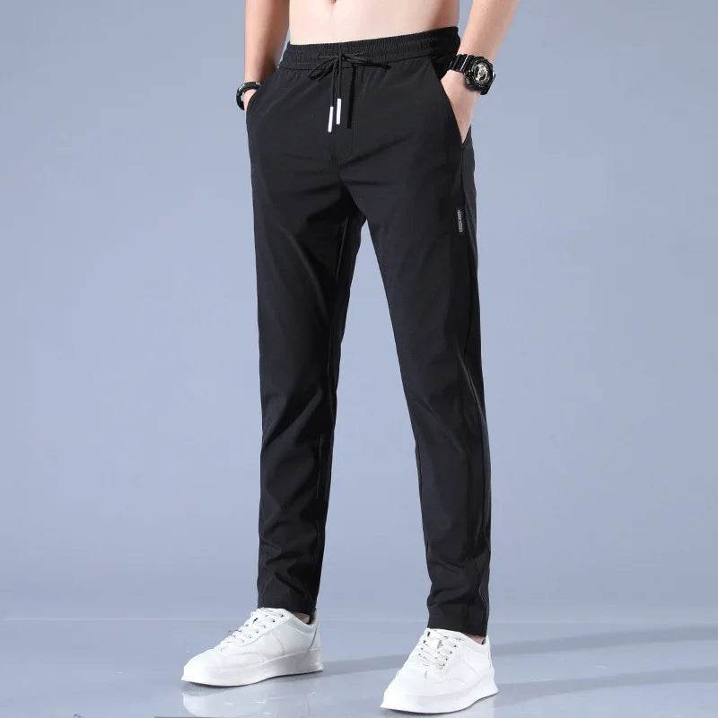 Ice Silk Men's Business Casual Pants - Lightweight, Breathable Summer Style - Buy Center US
