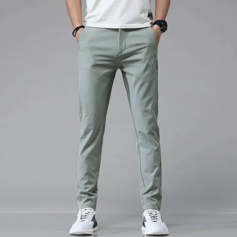 CHOLYL Men's Ultra-Thin Stretch Slim Casual Pants - Breathable Golf Trousers - Buy Center US