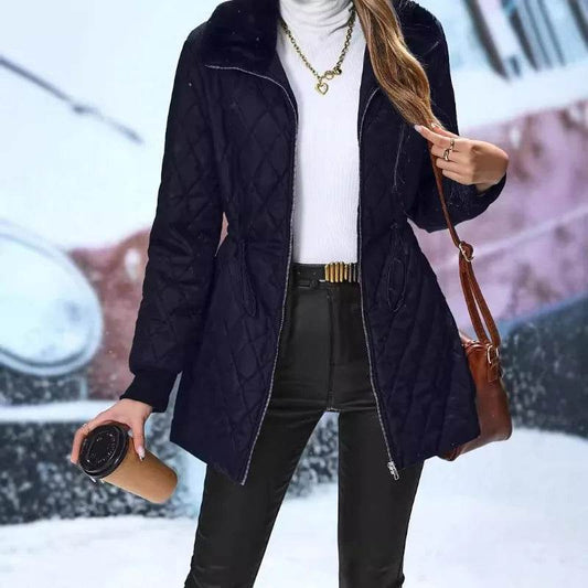 Women's Lightweight Stand Collar Jacket - Padded for Fall & Winter - Buy Center US