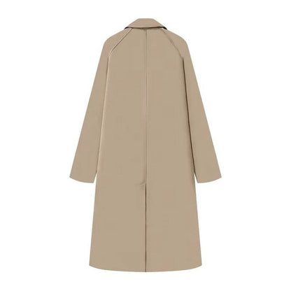 Zach Ailsa Women's Winter Trench Coat - Single Breasted, Long Sleeve - Buy Center US
