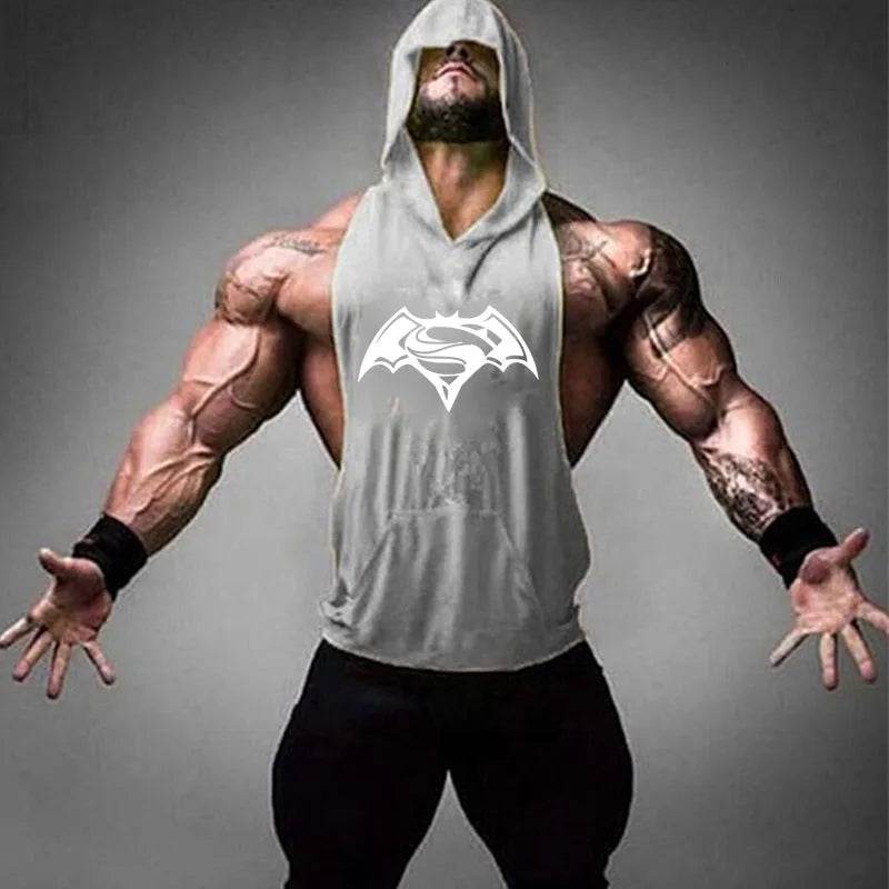 2024 Men's Cotton Tank Top - Hooded Sleeveless Gym Workout Shirt - Buy Center US