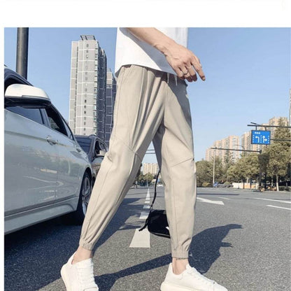 Korean Casual Men's Summer Pants - Loose Fit Harem Joggers for Gym - Buy Center US