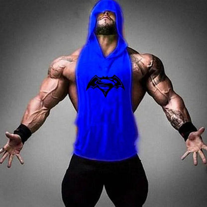 2024 Men's Cotton Tank Top - Hooded Sleeveless Gym Workout Shirt - Buy Center US