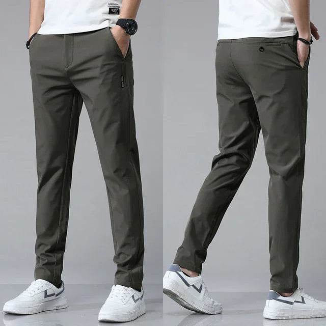 CHOLYL Men's Ultra-Thin Stretch Slim Casual Pants - Breathable Golf Trousers - Buy Center US