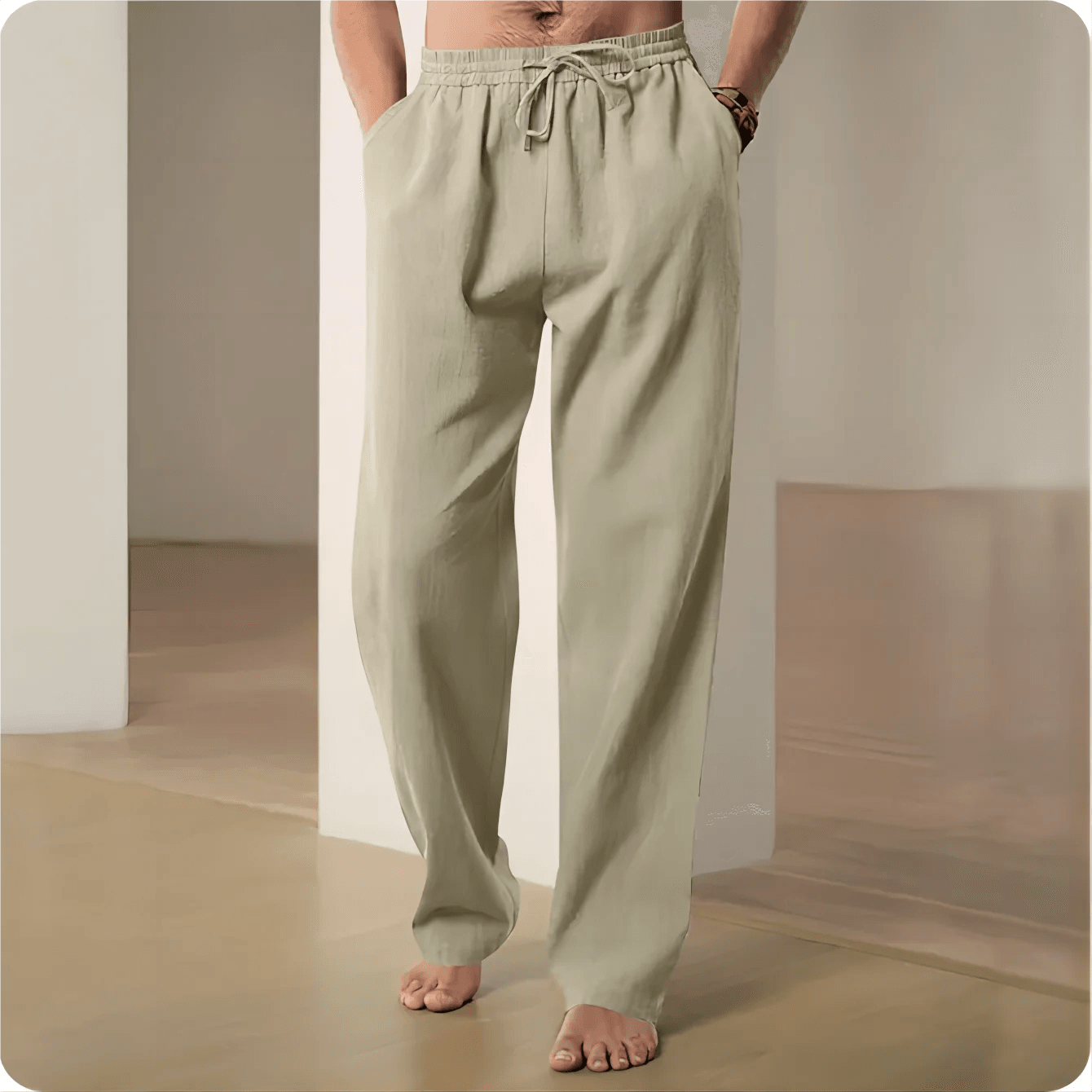 2025 Stylish Mens Cotton Hemp Trousers - Breathable Casual Wear - Buy Center US