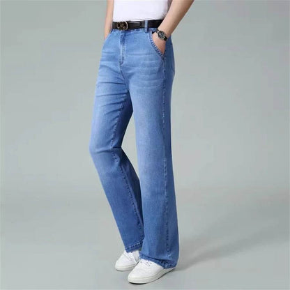 Men's High Quality Summer Straight Leg Jeans - Casual Lightweight Fit - Buy Center US