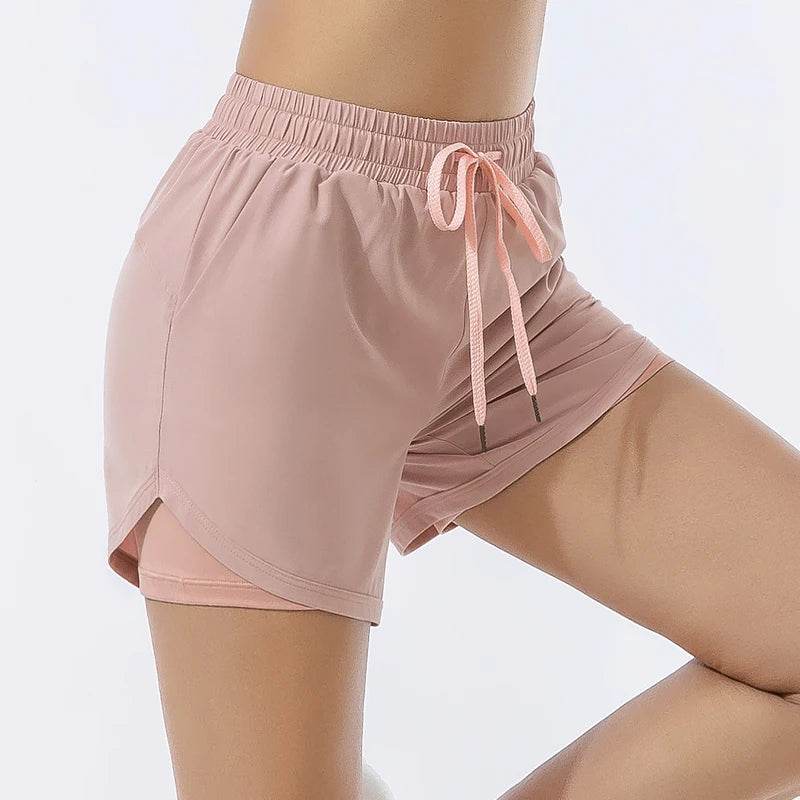 Women's High-Waisted Loose Sports Shorts - Fast Dry Yoga Fitness - Buy Center US