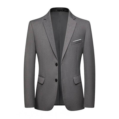 Men's Slim Fit Business Suit - Korean Style Single Breasted Blazer - Buy Center US