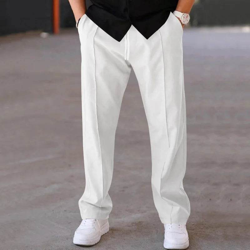 2024 Men's Casual Thin Pants - Spring/Summer Loose Straight Leg Style - Buy Center US