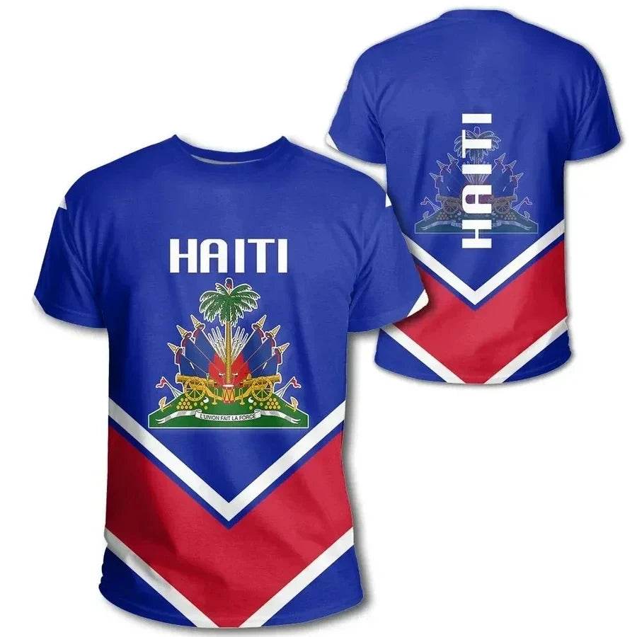 3D Printed Caribbean Sea Map T-Shirt - Quick Dry Casual Tee for Men - Buy Center US