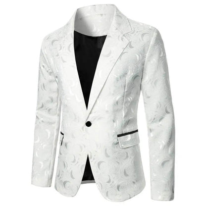 Men's Floral Texture Suit Jacket - Luxury Blazer for Weddings & Parties - Buy Center US