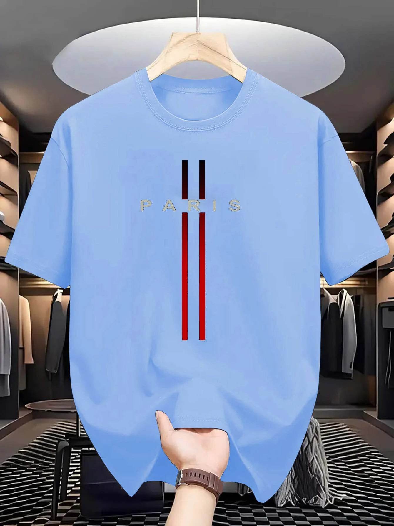 GUILAN Men's Casual Cotton T-Shirt - Comfortable Round Neck & Summer Style - Buy Center US