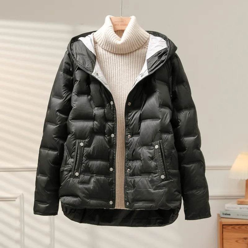 2024 Women’s Casual Hooded White Duck Down Coat - Autumn Winter Fashion - Buy Center US