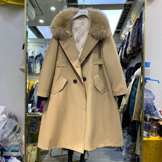 LAJWMPLX women's Thicken Warm Coat - Long Fur Collar, Duck Down - Buy Center US